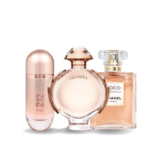 Parfumset mit 3 Damendüften: 212 VIP Rosé, Olympéa & Coco Mademoiselle