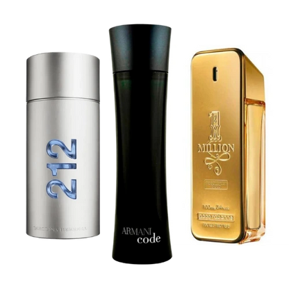 Parfumset mit 3 Herrendüften: 212 Men NYC, One Million & Armani Code