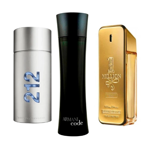 Parfumset mit 3 Herrendüften: 212 Men NYC, One Million & Armani Code