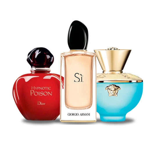 Parfumset mit 3 Damendüften: Hypnotic Poison, Sì & Dylan Turquoise