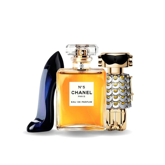 Parfumset mit 3 Düften: Good Girl, Chanel Nº5 & Fame