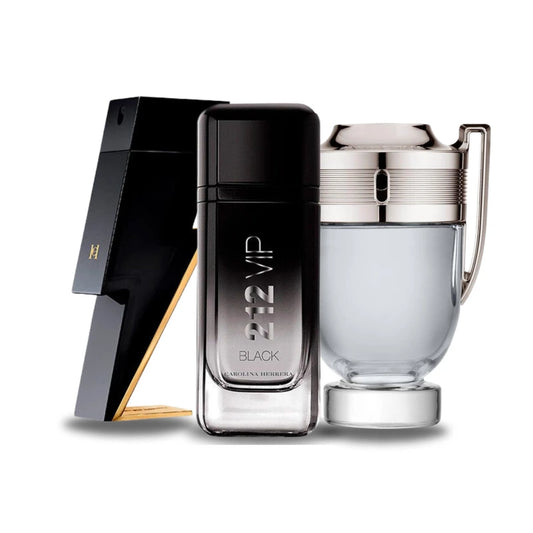 Parfumset mit 3 Herrendüften: Bad Boy, 212 VIP Black & Invictus