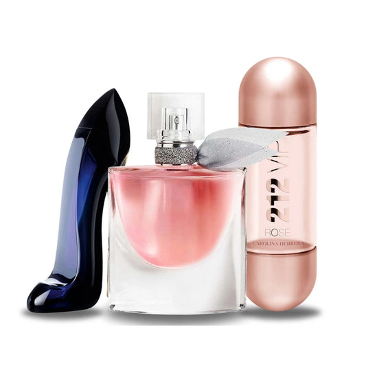 Parfumset mit 3 Düften: Good Girl, La Vie Est Belle & 212 VIP Rosé